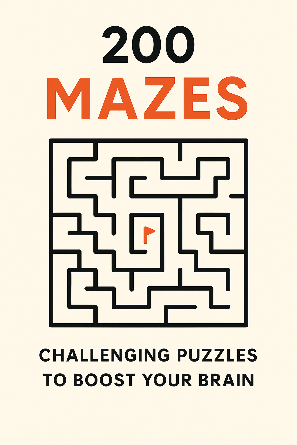Maze puzzle book cover - educational maze collection for kids and adults